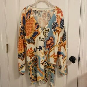 Soft Surroundings Textured Floral Cardigan Petite Small SP